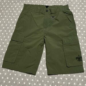 Boy Scotts of America RipStop Cargo Shorts Youth Large Green Worn Once